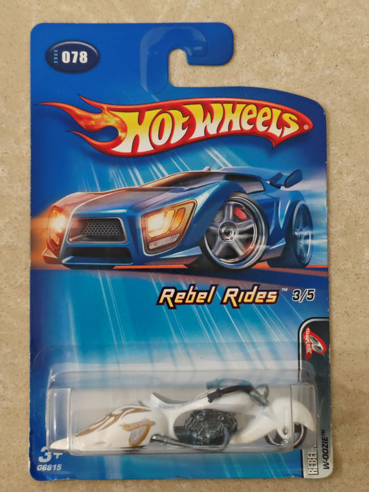 Hot Wheels Imported W-Oozie Rebel Rides Diecast Bike 1:64 Scale - Rare Bike Collection
