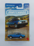 Matchbox Imported 1986 Volvo 240 Blue Diecast Car 1:64 Scale