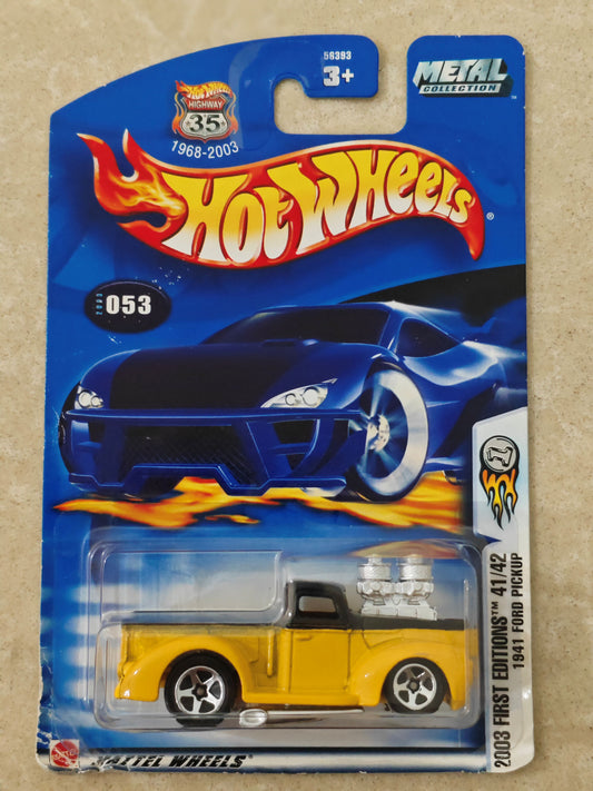 Hot Wheels Imported (Bad Card) 1941 Ford Pickup Truck Diecast Truck 1:64 Scale - Rare Truck Collection
